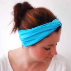Ball Blue Twisted Headband Jersey Turband Hair..