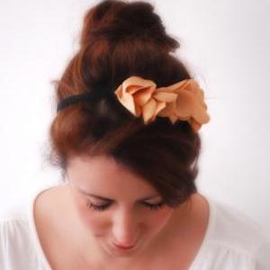 Romantic Gold Flowery Hair Band Bridesmaid Hair..